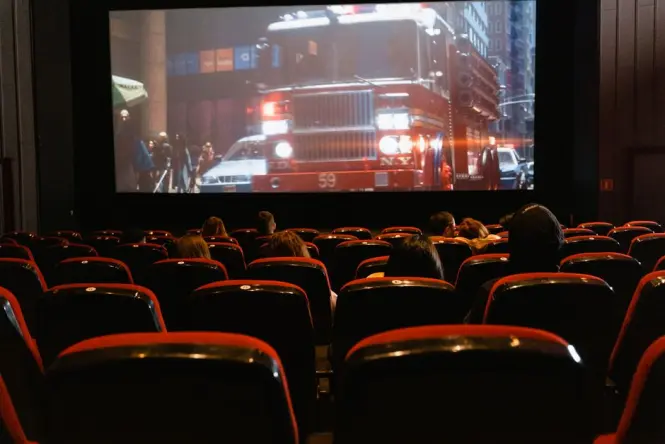 Cinema audience watching a live opera broadcast