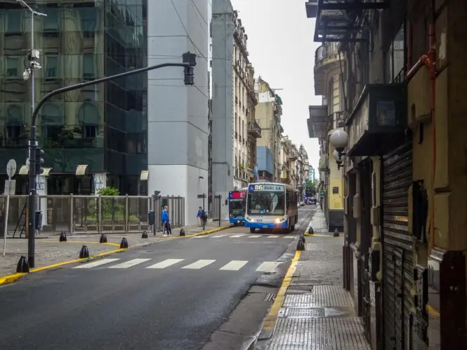 A city bus traveling through Palermo