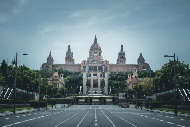 Historic architecture at Montjuic Castle