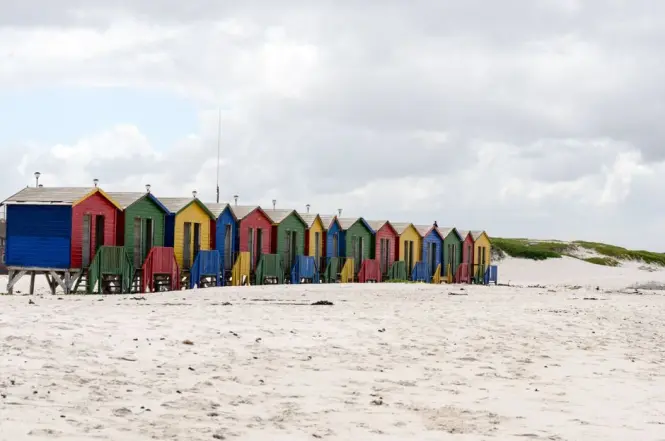 Casual beachfront cafe seating along Beach Road near Muizenberg Beach