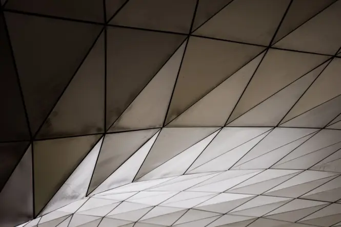 Exhibition galleries inside Musee des Confluences