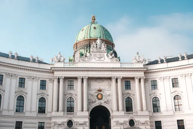 Baroque facade of the former imperial stables at MuseumsQuartier Vienna