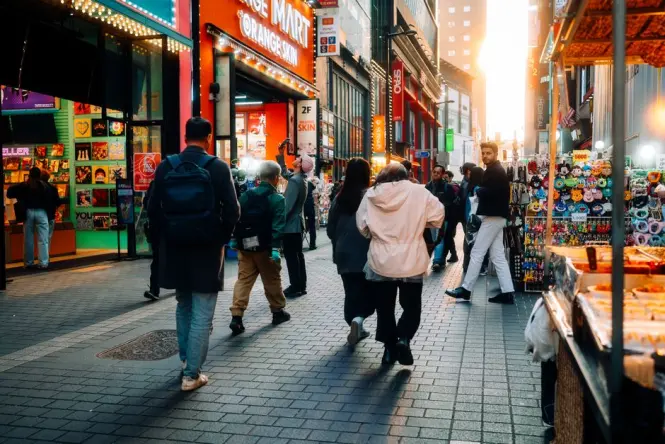 Myeongdong at golden hour