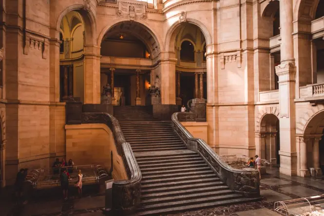 Front steps of the former City Hall building at National Gallery Singapore