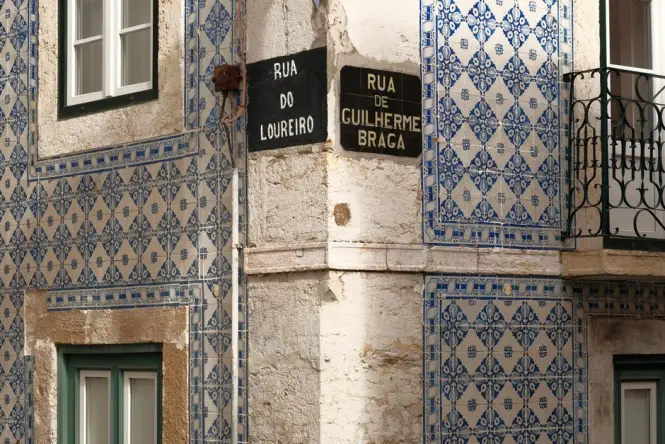 Panoramic Lisbon azulejo panel before the 1755 earthquake