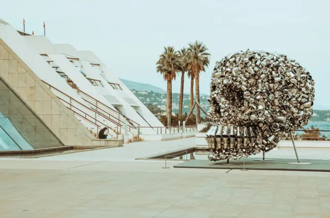 Exterior facade of the Palais des Festivals et des Congrès in Cannes