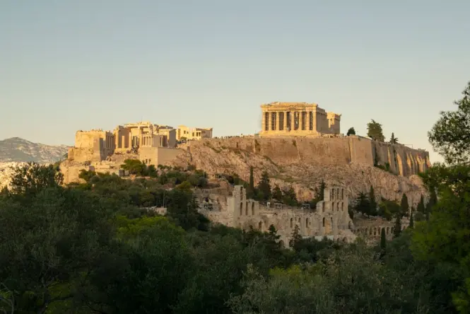 Parthenon at golden hour