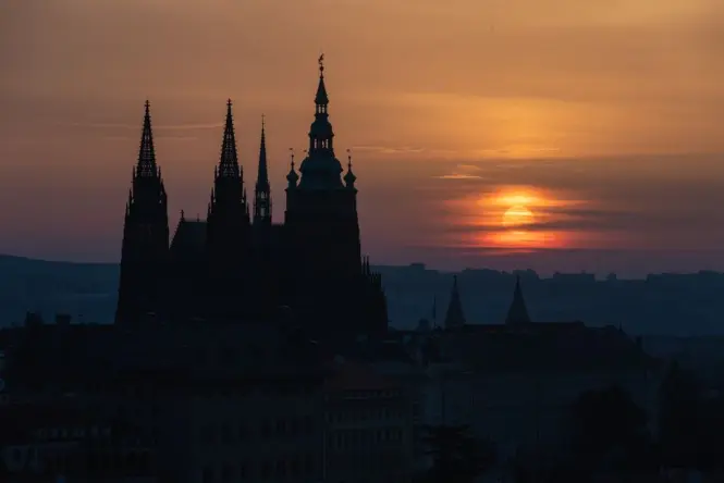 Petrin Hill at golden hour