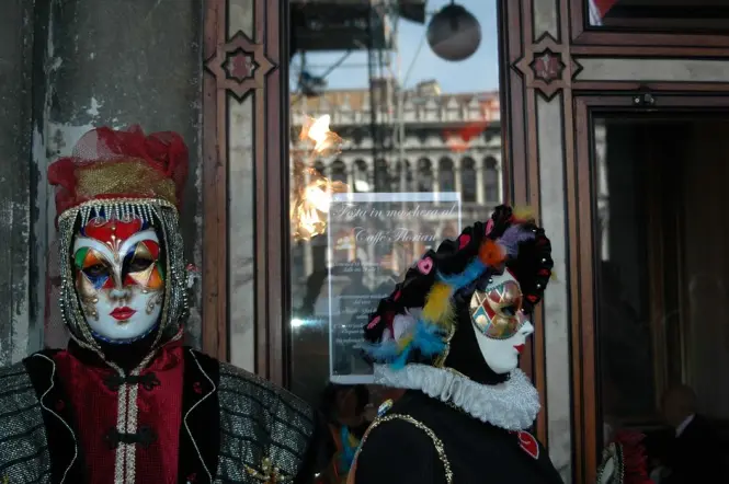 historic caffe florian tables on piazza san marco