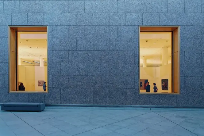 Visitors in a Picasso Museum gallery room