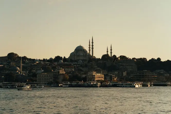 Sunset over the Golden Horn seen from Pierre Loti Hill viewpoint