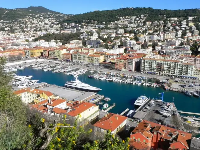 Mediterranean marina scene in Nice