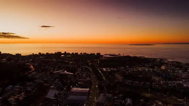 Robben Island at golden hour