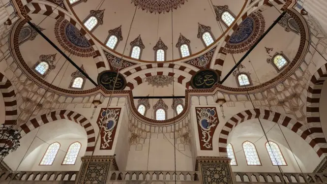 The domed Fethiye Mosque near the Roman Agora in Athens