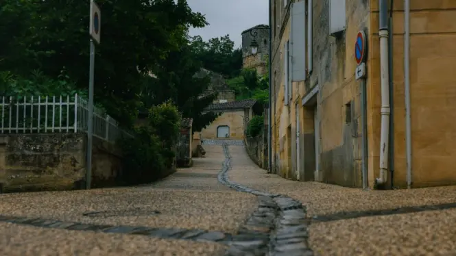 Cobbled street in Saint-Émilion