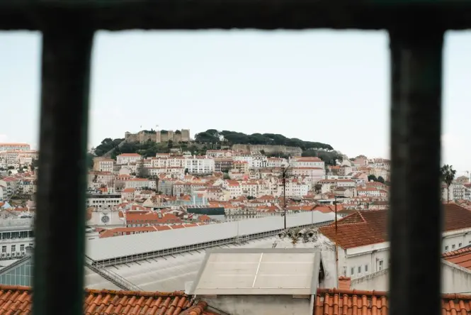 Historic architecture at Sao Jorge Castle