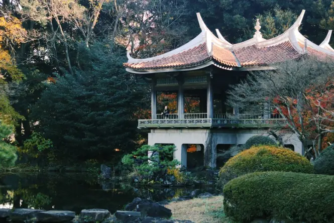 Historic architecture at Shinjuku Gyoen