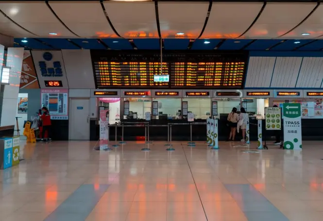 Ticket counter inside the Singapore Flyer terminal building