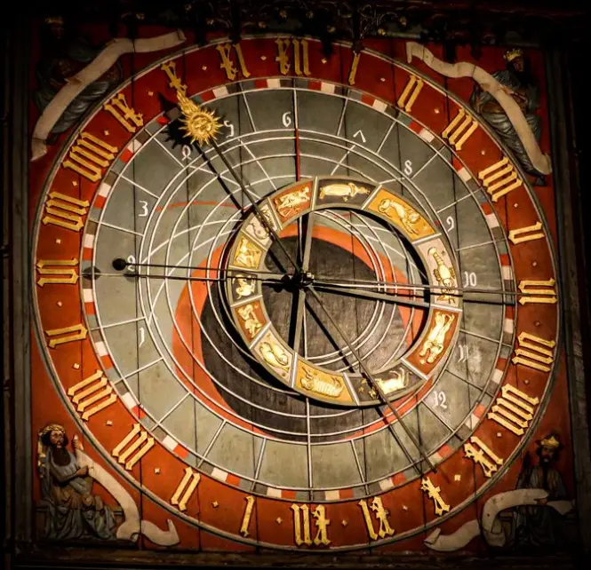Astronomical clock inside Strasbourg Cathedral