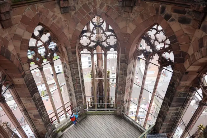 View over Strasbourg from the cathedral platform