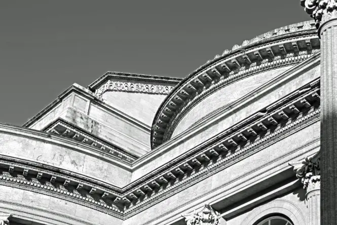 The Symbolic Wheel painted wooden panels on the ceiling of Teatro Massimo