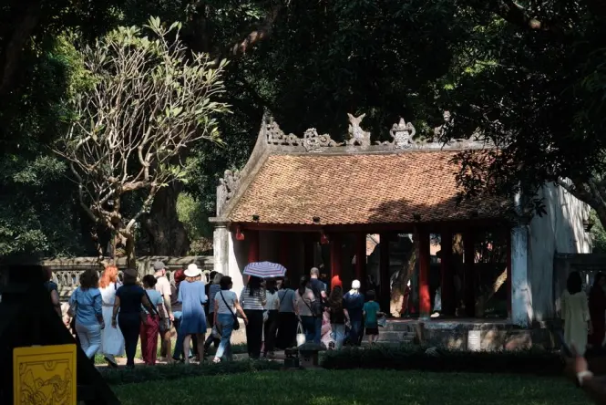 Historic architecture at Temple of Literature