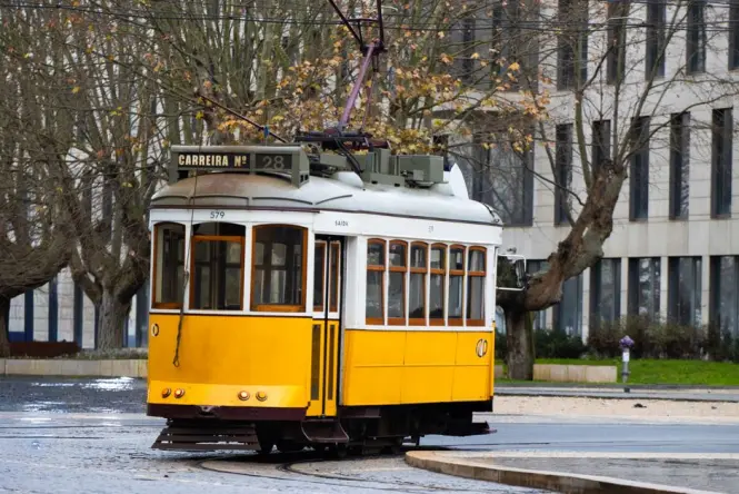 Historic architecture at Tram 28 route