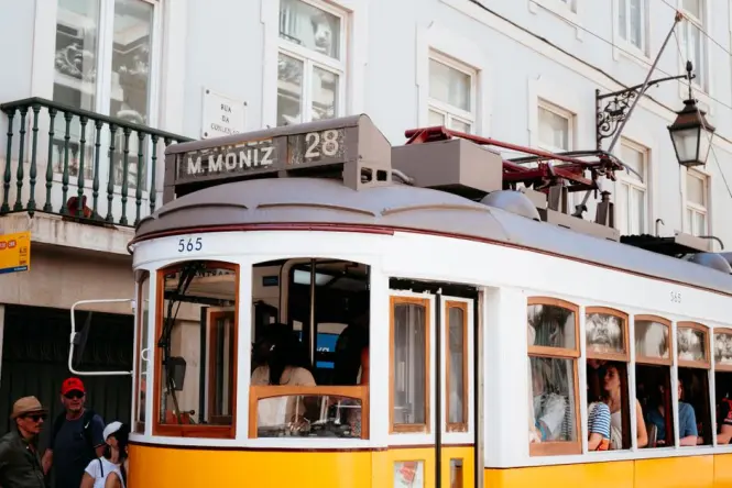 Inside Tram 28 route