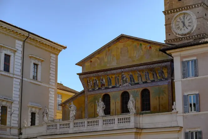 Trastevere district main exterior view