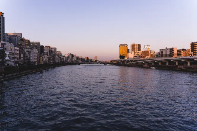 Tsukiji Outer Market at golden hour