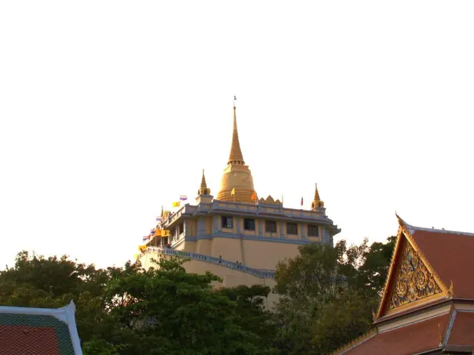 Spiral staircase up the Golden Mount at Wat Saket