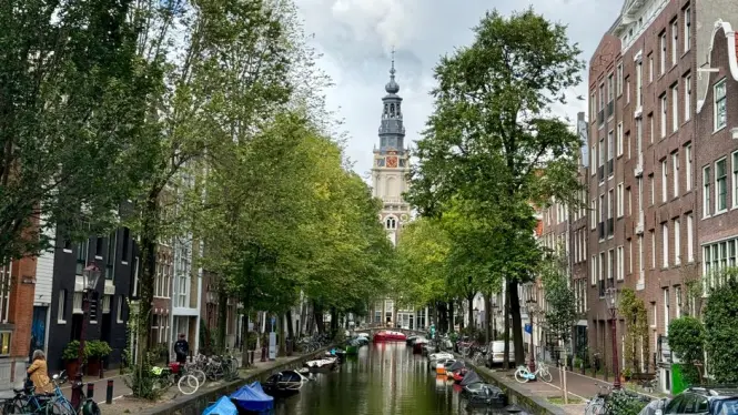 Tower climb view from Westerkerk bell gallery
