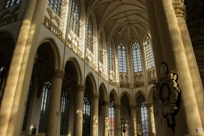 Westerkerk nave with organ and tall windows