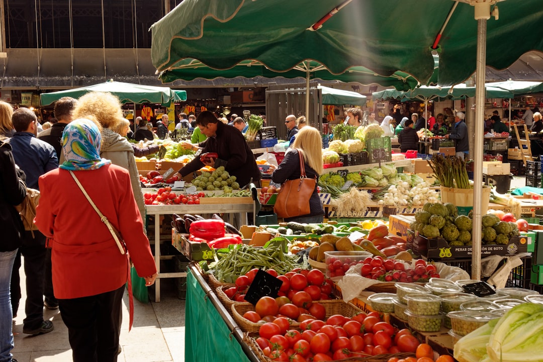La Boqueria market stalls in Barcelona