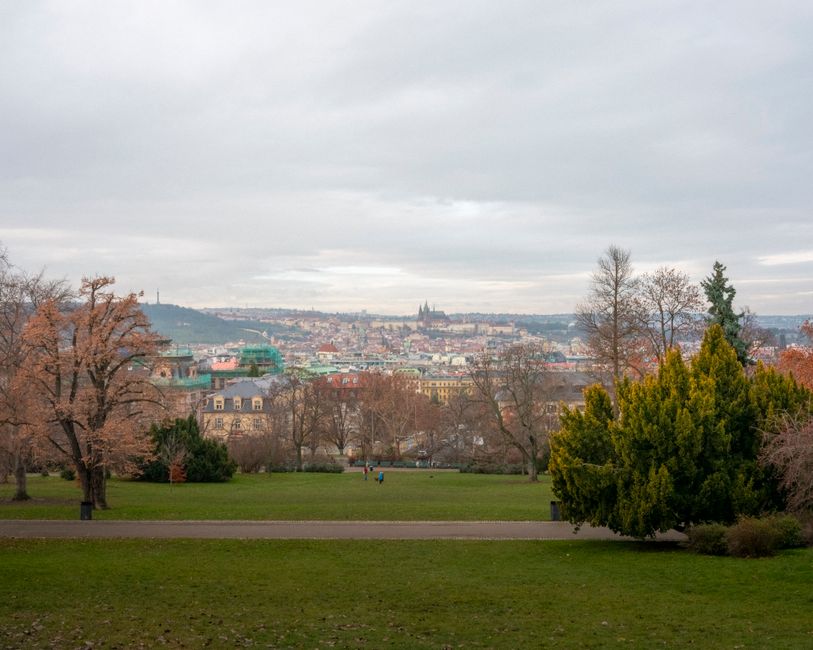 Panoramic view over Prague from Letná Park