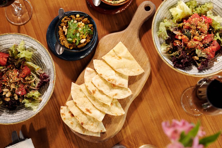 Greek mezze at a taverna in Athens
