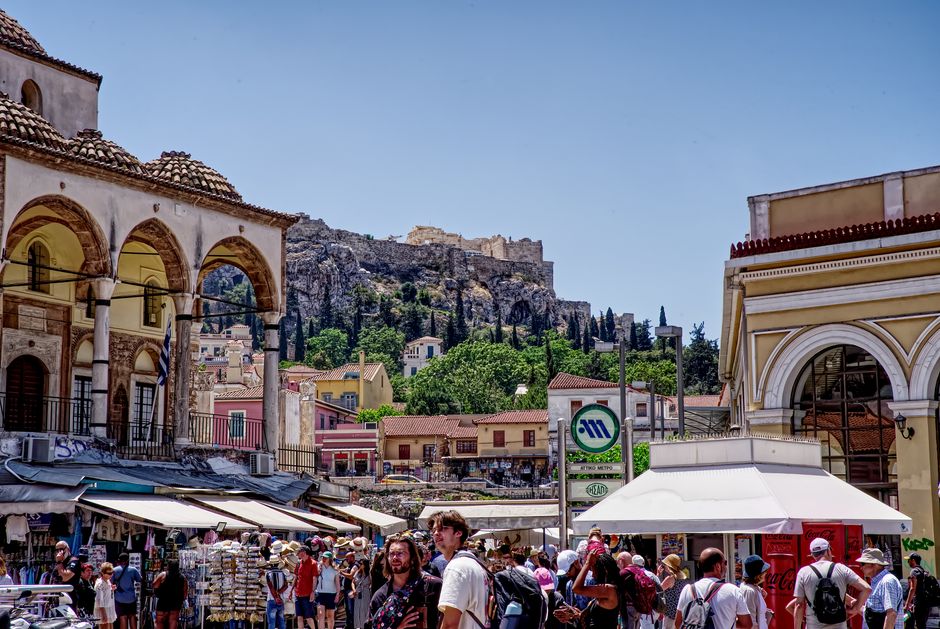 Plaka and Monastiraki streets in Athens