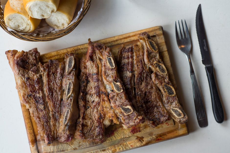 Traditional asado at a Buenos Aires parrilla