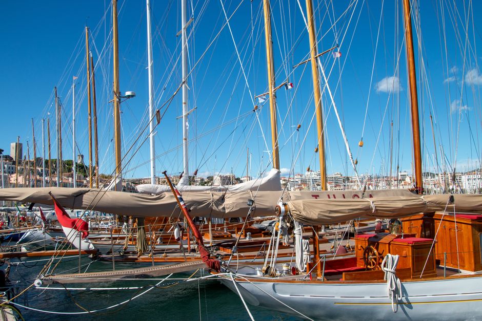 Yachts in Cannes harbour