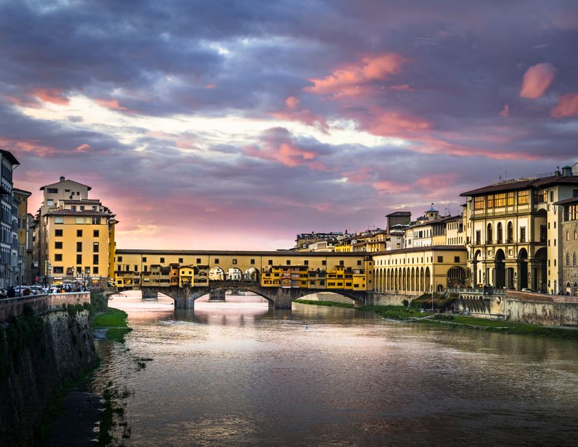 Ponte Vecchio at sunset