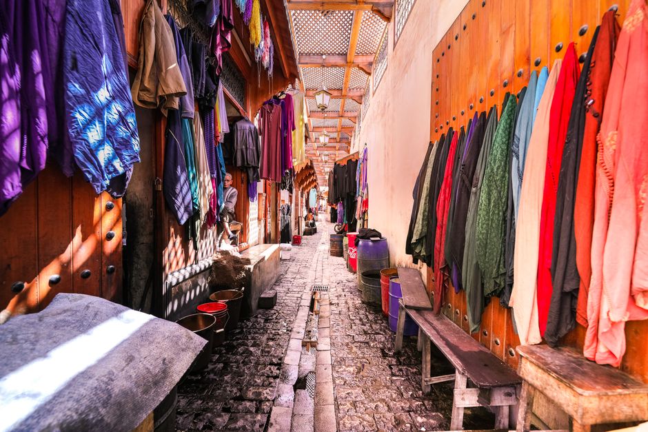 Traditional alley in Marrakech medina