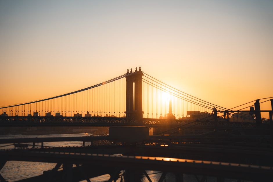 Brooklyn Bridge at sunrise