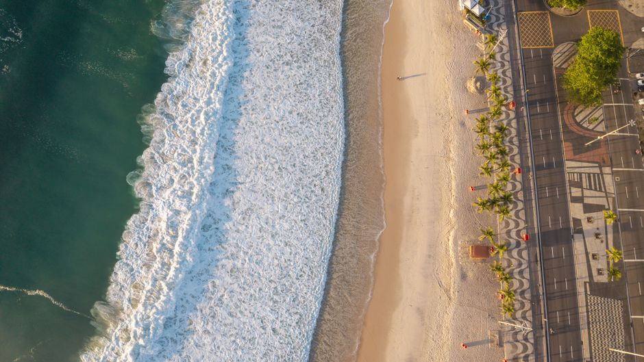 Aerial view of Copacabana beach