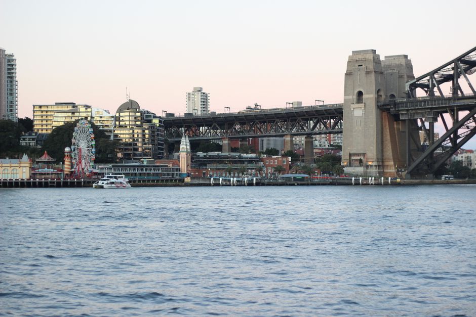 Sydney Harbour Bridge seen from a ferry