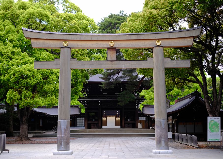 Torii gate at Meiji Shrine