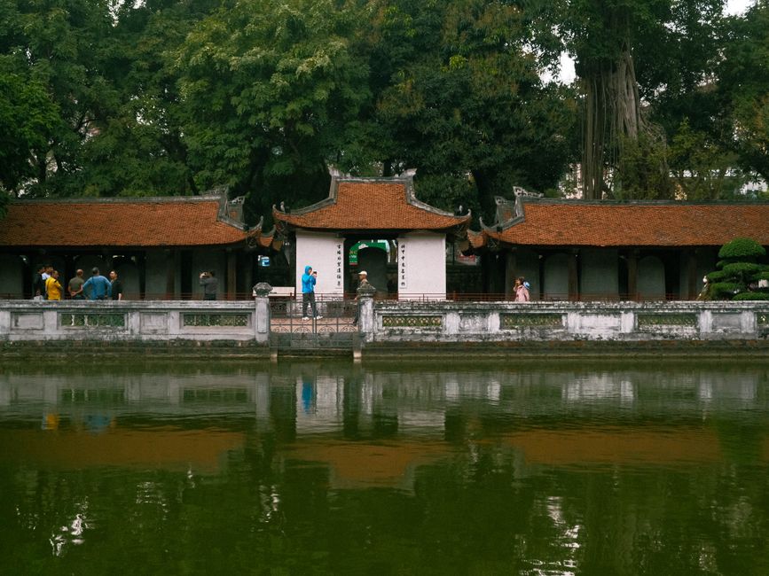 Temple of Literature courtyard in Hanoi