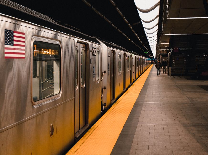 Subway platform in New York City