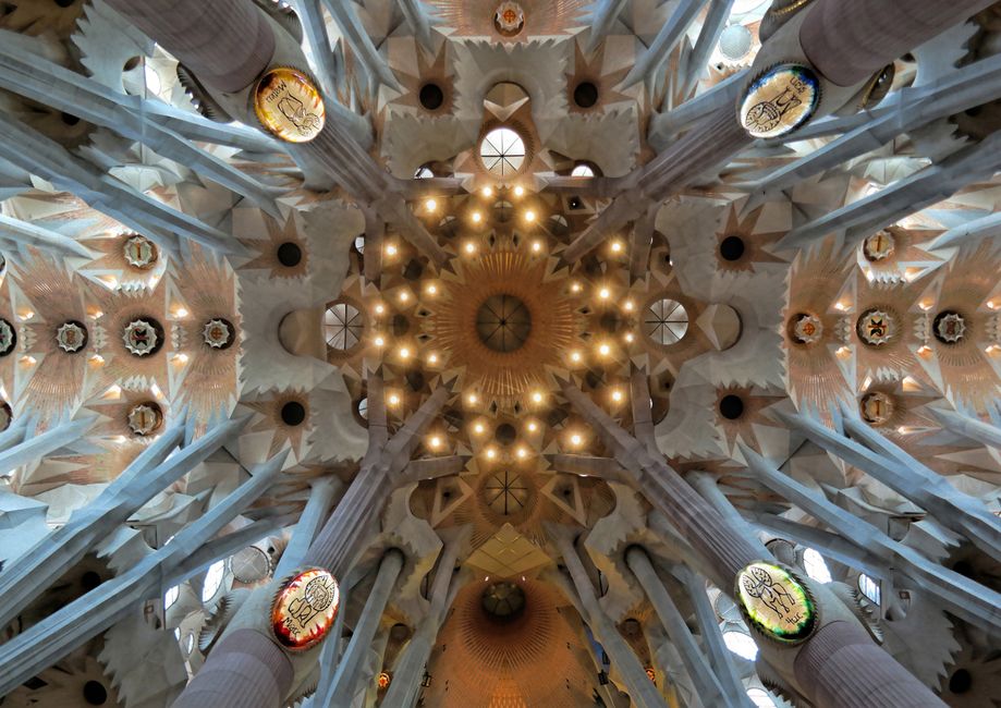 Sagrada Família interior in Barcelona