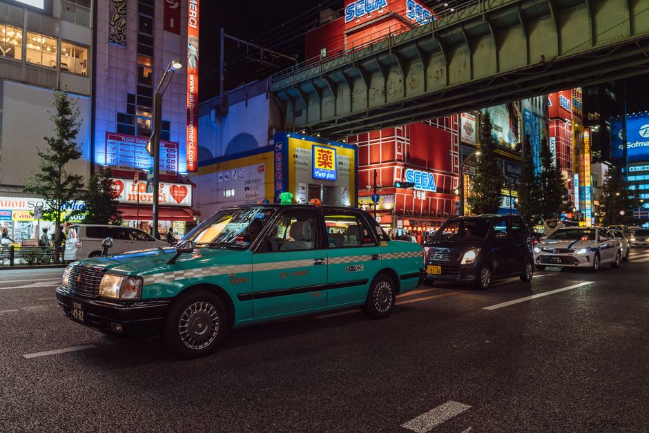 Akihabara Electric Town at golden hour