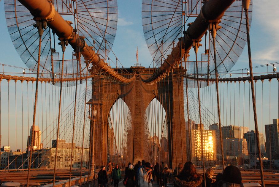 Brooklyn Bridge at golden hour